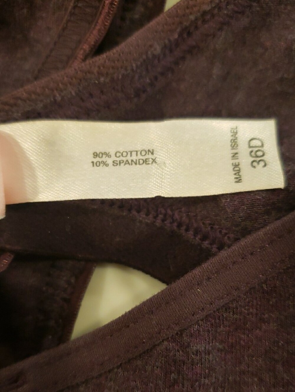 Victoria's Secret Plum Cotton Underwire Bra & Thong Set - Deep Plum - Picture 6 of 6